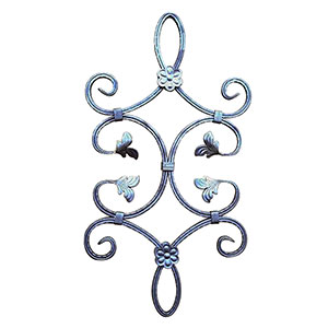 Wrought iron fence panel