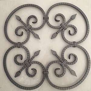 Wrought iron fence panel