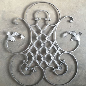 Wrought iron fence panel