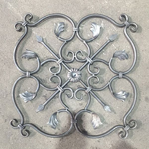 Wrought iron fence panel