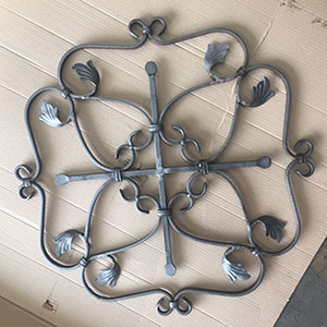 Wrought iron fence panel