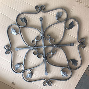 Wrought iron fence panel