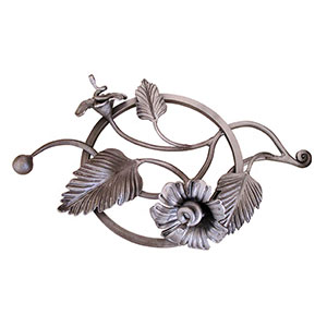 Wrought iron fence panel