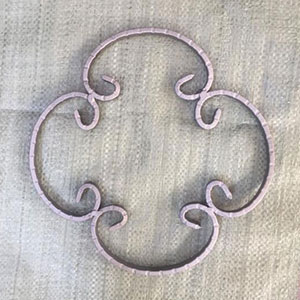 Wrought iron fence panel