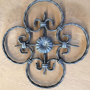 Wrought iron fence panel