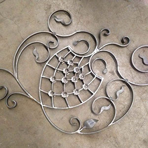 Wrought iron fence panel