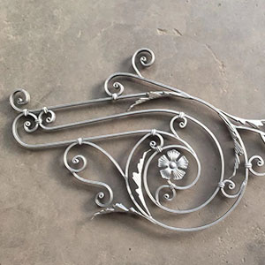 Wrought iron fence panel