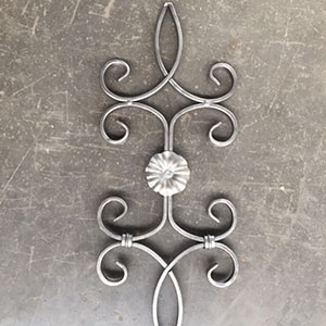 Wrought iron fence panel
