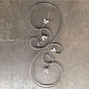 Wrought iron fence panel