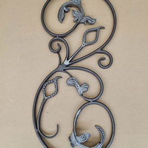 Wrought iron fence panel