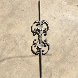 Wrought iron fence panel