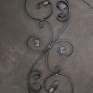 Wrought iron fence panel