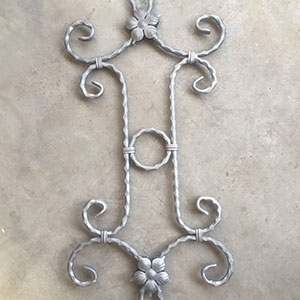 Wrought iron fence panel
