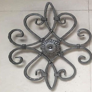 Wrought iron fence panel