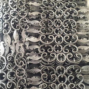 Wrought iron fence panel