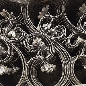 Wrought iron fence panel