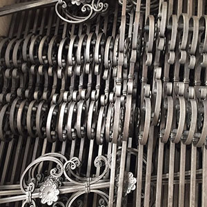 Wrought iron fence panel