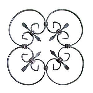 Wrought iron fence panel