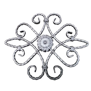 Wrought iron fence panel