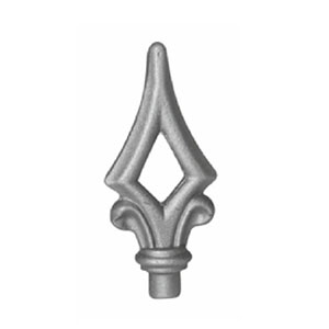 Wrought iron forged steel spea