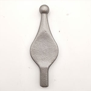 Wrought iron forged steel spea