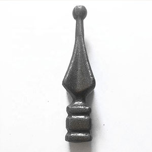 Wrought iron forged steel spea