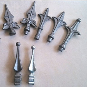 Wrought iron forged steel spea