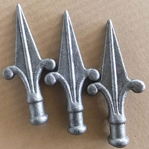 Wrought iron forged steel spea