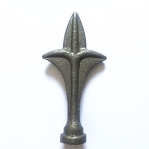 Wrought iron forged steel spea