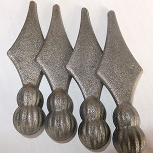 Wrought iron forged steel spea
