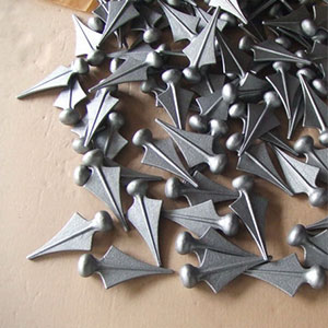Wrought iron forged steel spea