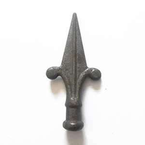 Wrought iron forged steel spea