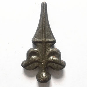 Wrought iron forged steel spea