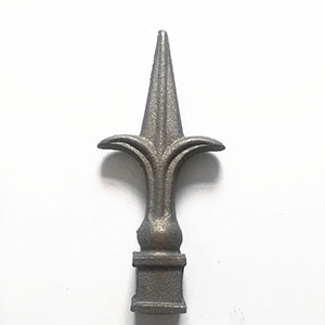 Wrought iron forged steel spea